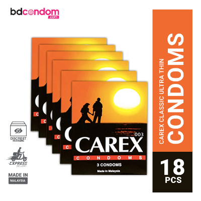Buy  Carex Classic Combo Condom Ultra Thin 6x3s = 18Pcs Condom (Malaysia)  at Best Price in Bangladesh