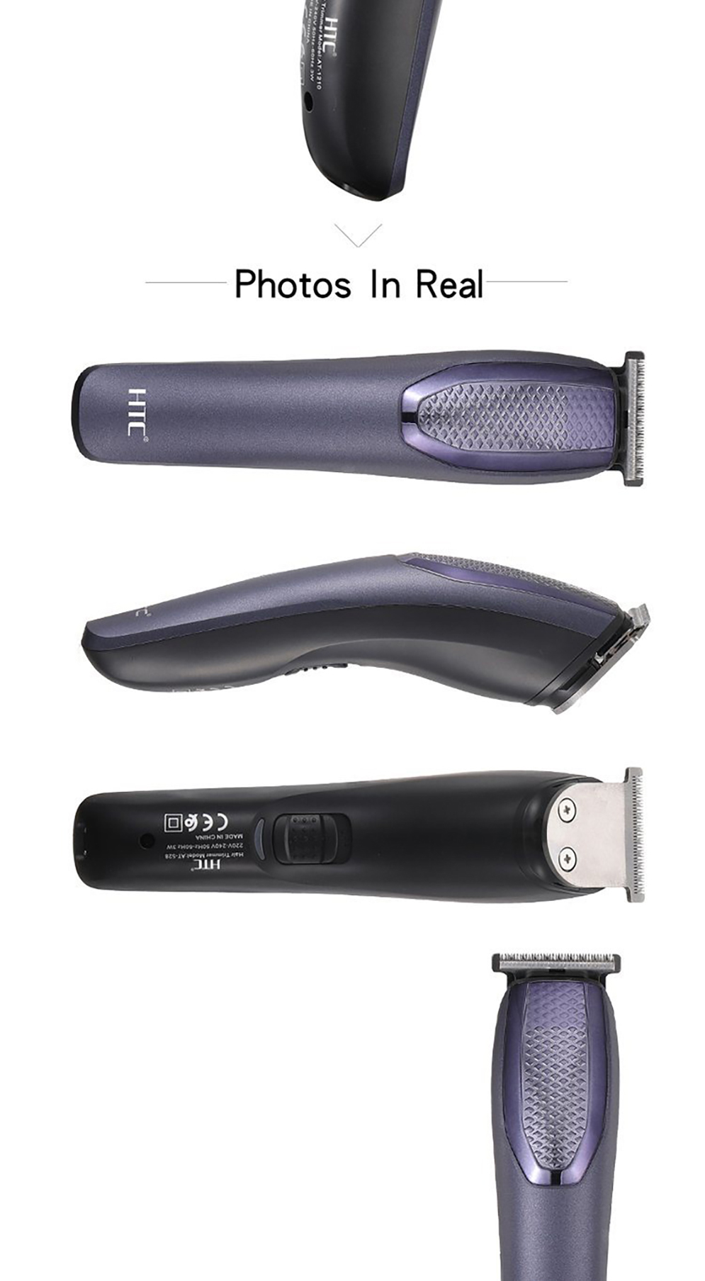 Picture of HTC AT-1210 Rechargeable 4 Clipper Hair Trimmer for Men