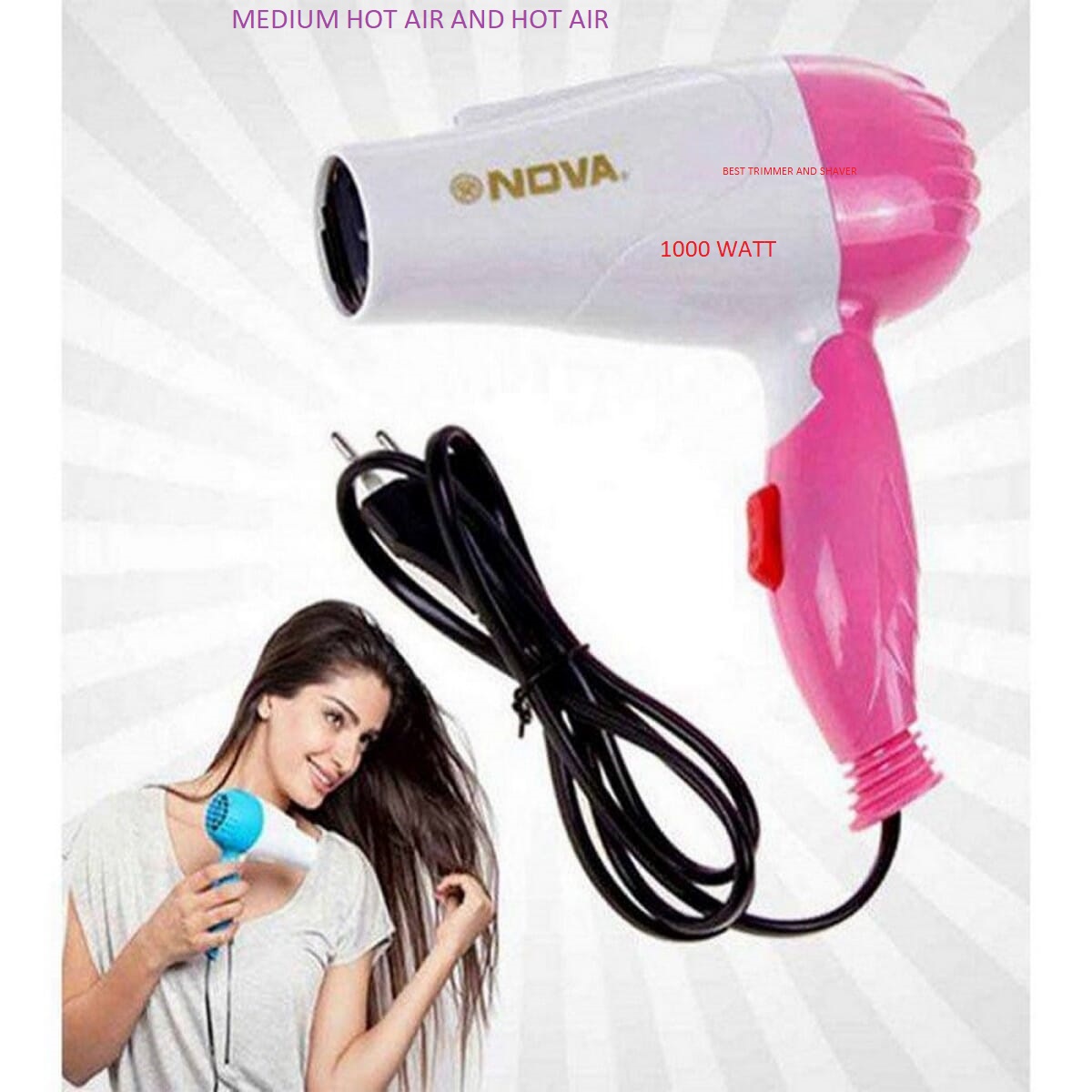 Picture of Nova - New NV-1290 Folding Hair Dryer
