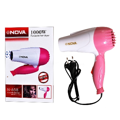 Picture of Kemei-New NV-1290 Folding Hair Dryer - Pink and White