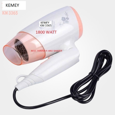Picture of Kemey Km 3365 Professional Foldable Hot and Cool Hair Dryer 1800 watts