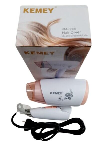 Picture of Kemey Km 3365 Professional Foldable Hot and Cool Hair Dryer 1800 watts