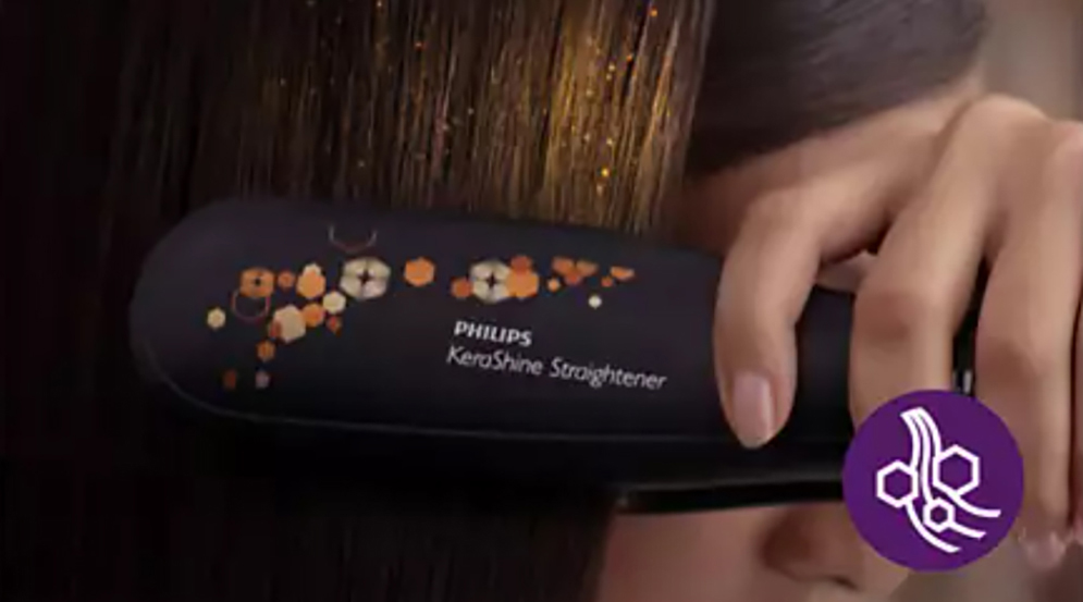 Picture of Philips HP8316/00 KeraShine Smooth Shine Therapy Hair Straightener for Women