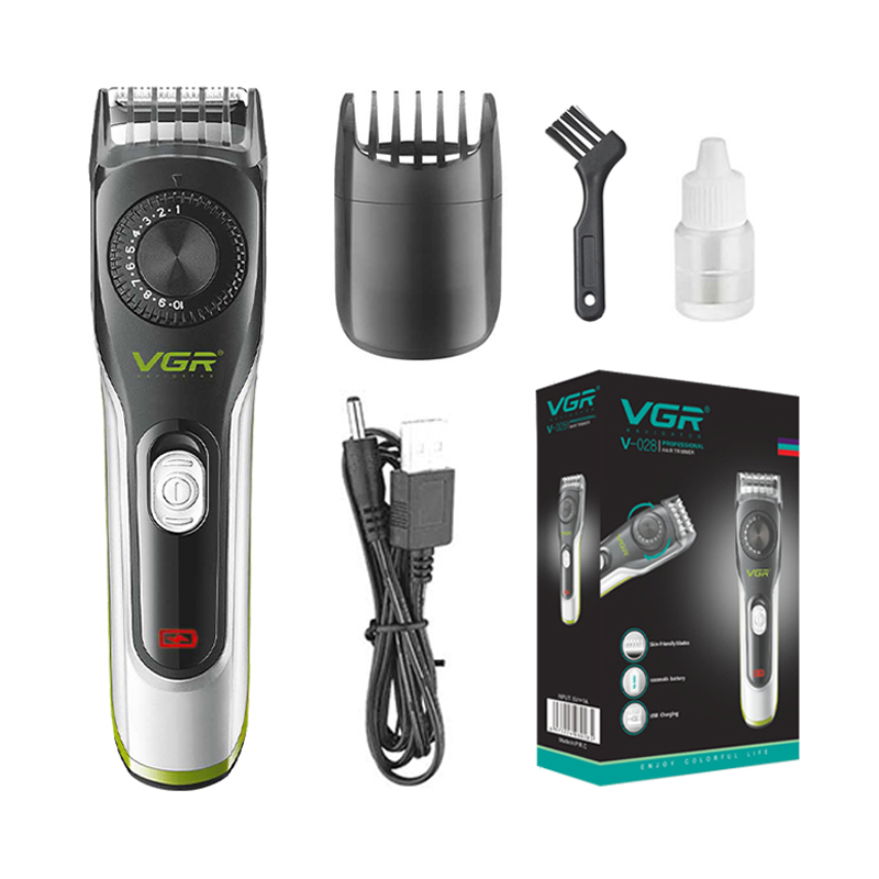 Picture of VGR V-028 Electric Hair Clipper Hair Shaver USB Rechargeable Waterproof Beard Trimmer Shaver - Black