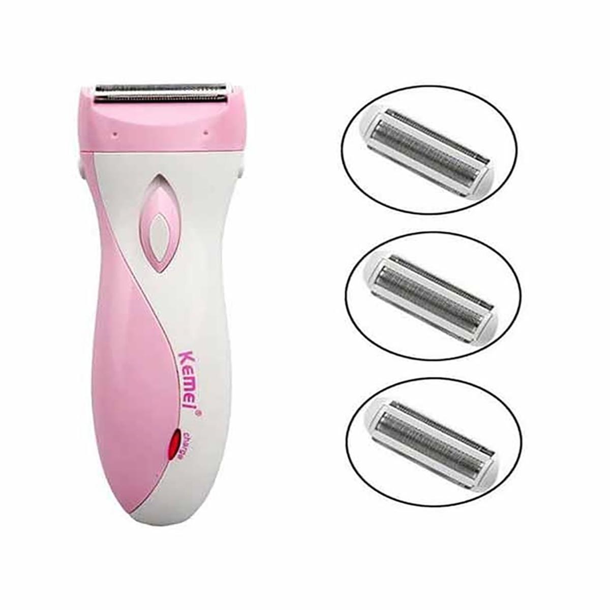 Picture of Kemei KM-3018 Waterproof Electric Lady Shaver Hair Women Bikini Underarm Body Lady Epilator Hair Removal Cordless Trimmer for Women
