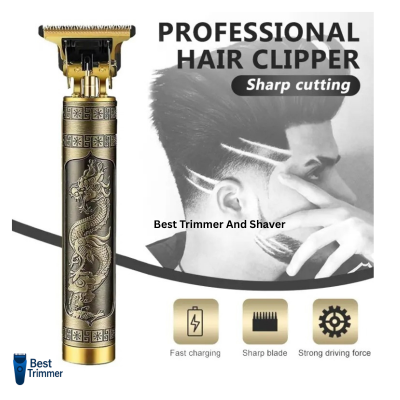 Picture of T9 Vintage USB Rechargeable Double Battery Hair Trimmer Electric Hair Clipper metal body Haircut Machine For Men