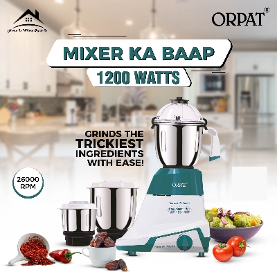 Picture of Orpat Kitchen Platinum 1200 Watts Mixer Grinder and Blender(2 year's warranty)