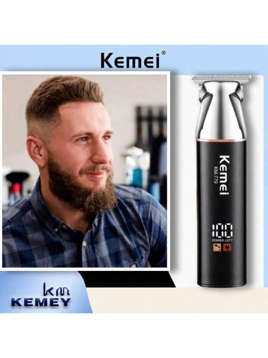 Picture of KM-779 Kemei/KEMEI New Pushing Hair clipper with LCD digital display and fast oil filling head carving for hair cutting