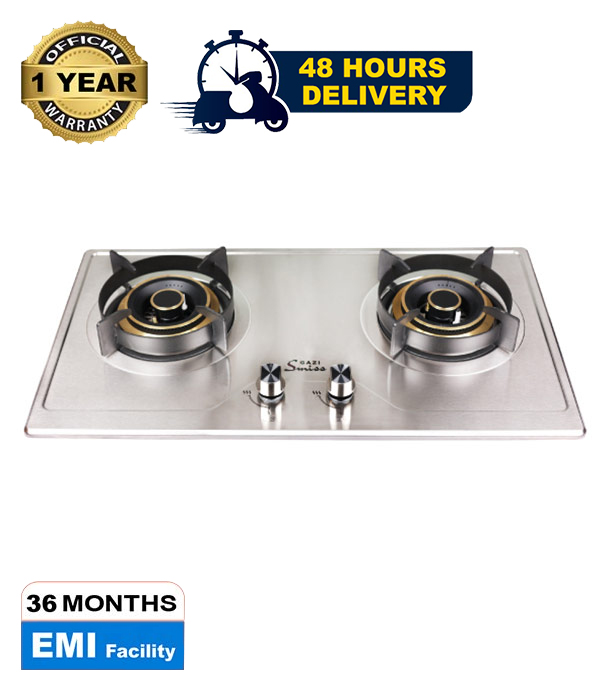 Picture of Gazi Smiss Gas Stove Double Burner Stainless Steel P-320C