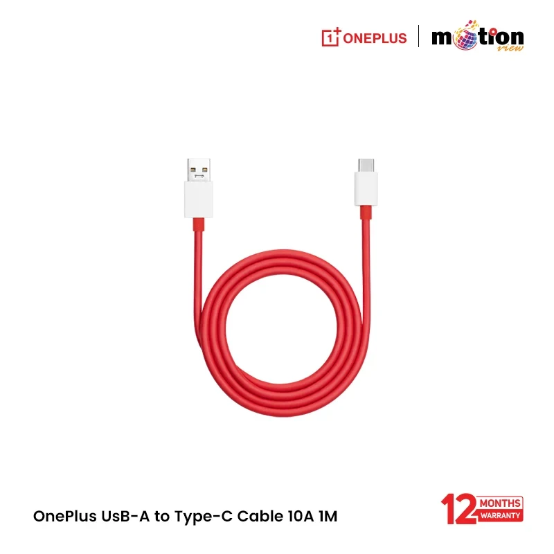 Picture of OnePlus USB-A to Type-C 10A  Cable 1M EU (Red)