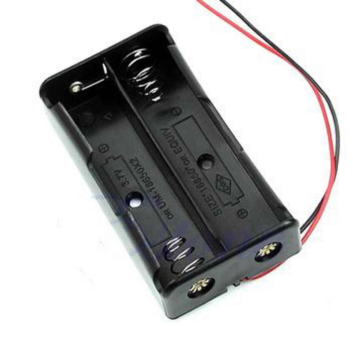 Picture of Battery Holder Case For 18650 Rechargeable Battery (DIY Kit) (2 Battery) 7.4V Series Connection