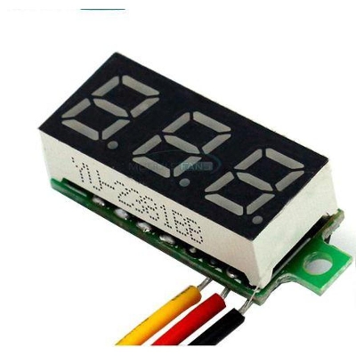 Picture of 0.28" LED DC 0-100V Red Voltmeter Digital Display Voltage VOLT METER 12V 24V