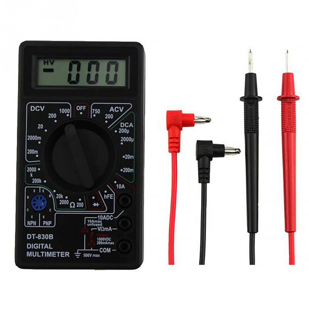 Picture of Brand New LCD Digital Multimeter AC DC Meter 750/1000V Amp Volt Ohm Tester- Black Picture of Brand New LCD Digital Multimeter AC DC Meter 750/1000V Amp Volt Ohm Tester- Black