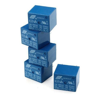 Picture of 5Pcs Mini 12V DC Power Relay SRD-12VDC