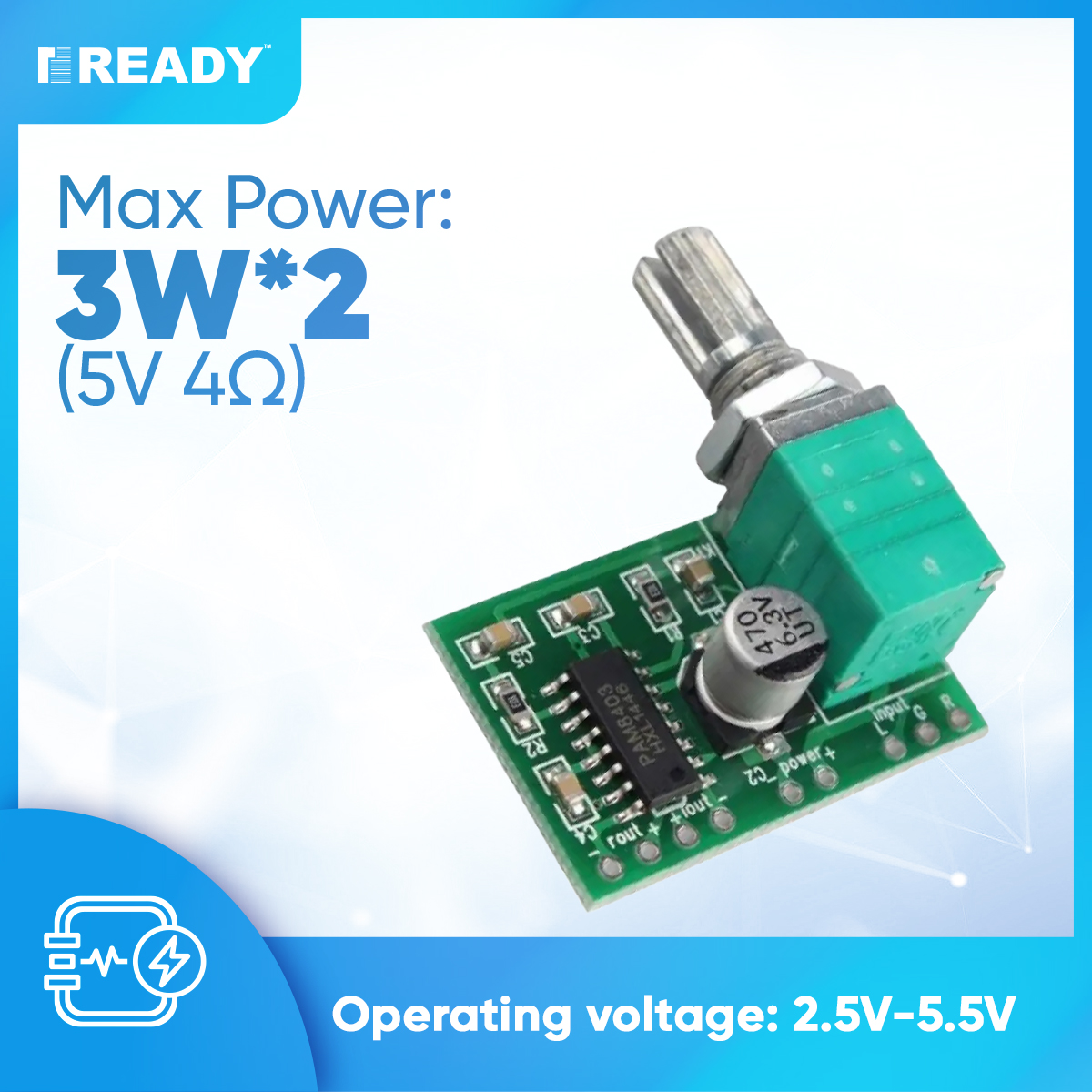 Picture of PAM8403 Amplifier with Volume Control