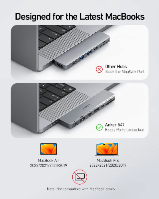 Picture of Anker 547 USB-C Hub (7-in-2, for MacBook)
