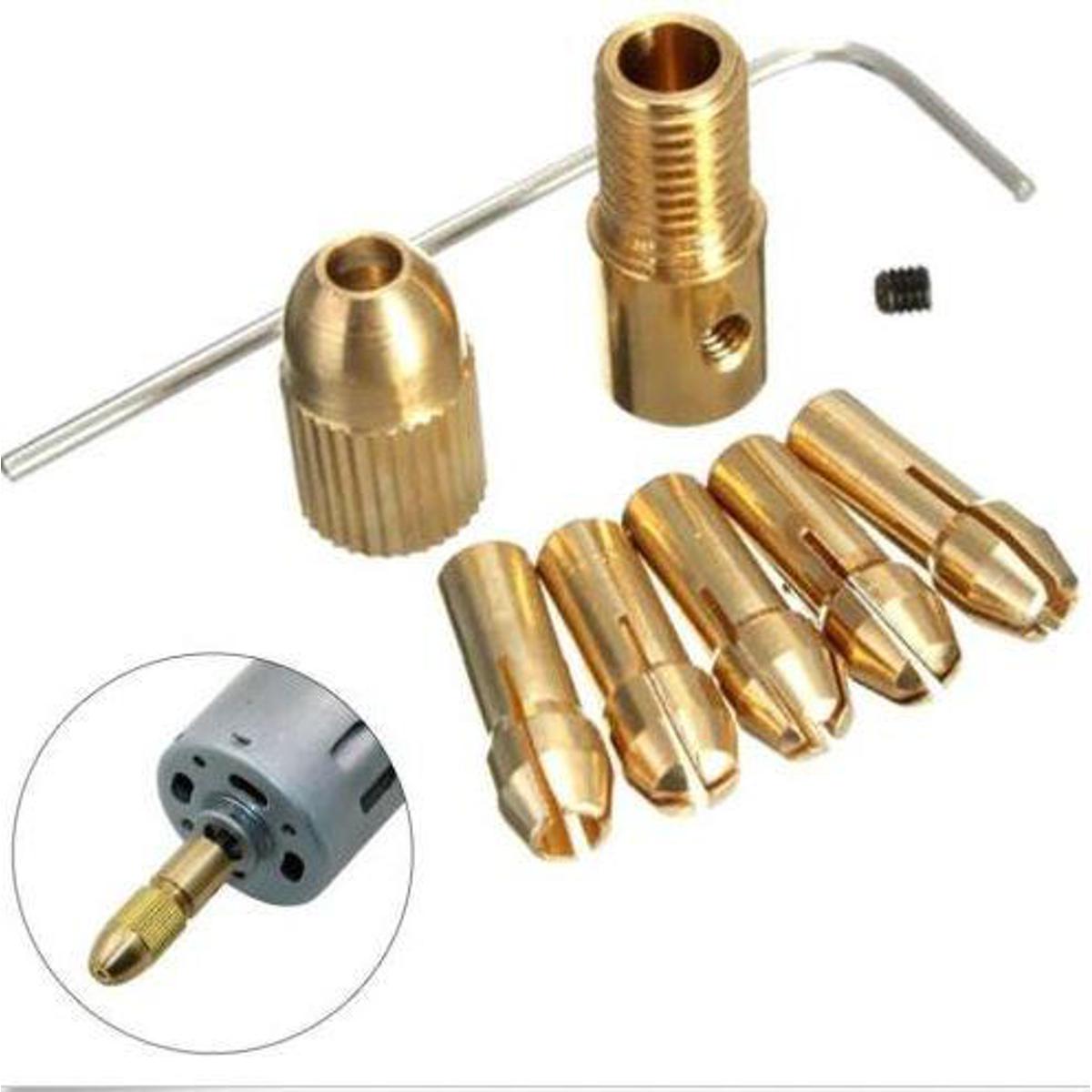 Picture of Small Drill Chuck (0.5 to 3mm bit)- Golden Picture of Small Drill Chuck (0.5 to 3mm bit)- Golden