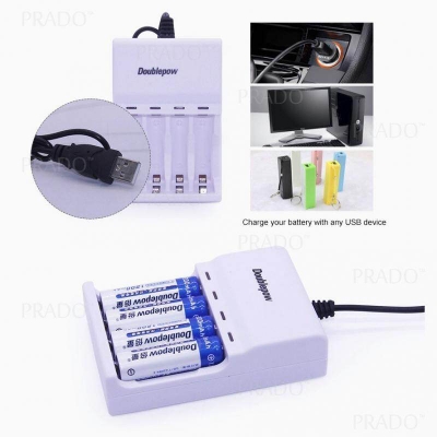 Picture of DoublePow Battery Charger: Charge AA, AAA, and 9V Batteries - Versatile Solution for Your Rechargeable Battery Needs Picture of DoublePow Battery Charger: Charge AA, AAA, and 9V Batteries - Versatile Solution for Your Rechargeable Battery Needs