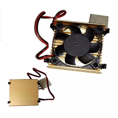 Picture of Heatsink With Cooling Fan, Thermostatic Cooler Fan, CPU Cooling Kit With Gold Heatsink Picture of Heatsink With Cooling Fan, Thermostatic Cooler Fan, CPU Cooling Kit With Gold Heatsink