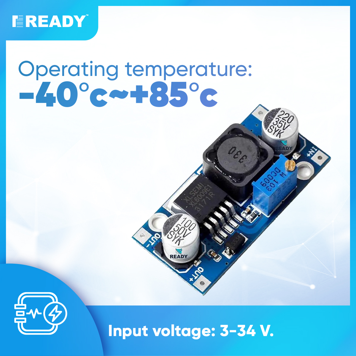 Picture of XL6009 DC-DC Step Up Boost Module - Empower Your Projects with Dependable Voltage Amplification for Enhanced Performance and Efficiency Picture of XL6009 DC-DC Step Up Boost Module - Empower Your Projects with Dependable Voltage Amplification for Enhanced Performance and Efficiency