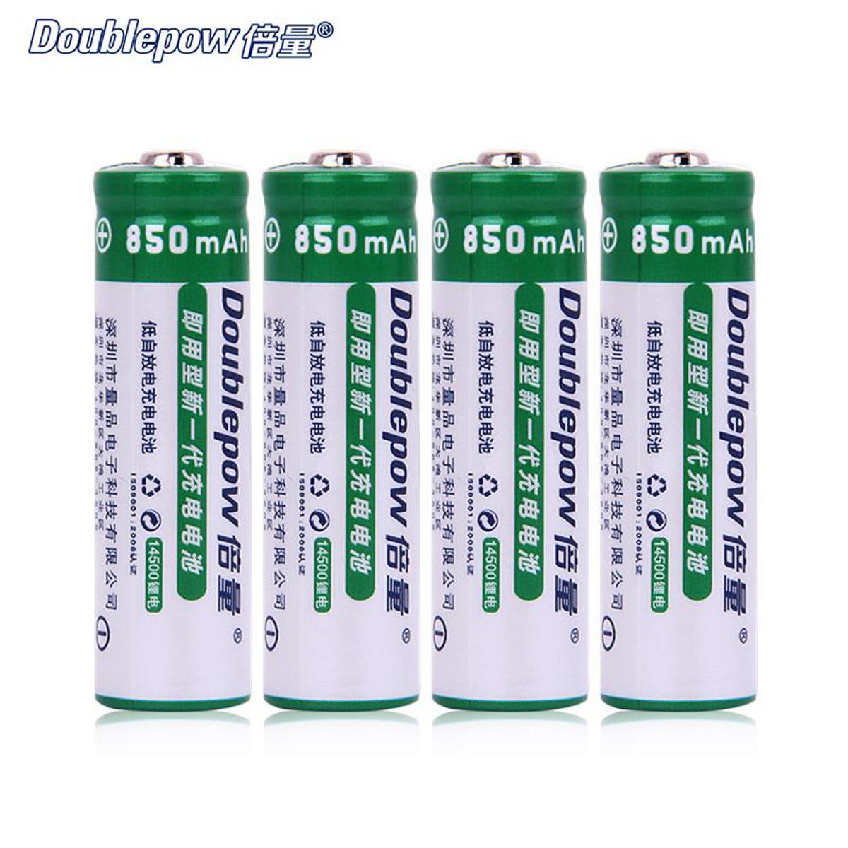 Picture of 3.7V 14500 Rechargeable Battery-850mAh, Doublepow- 4pcs