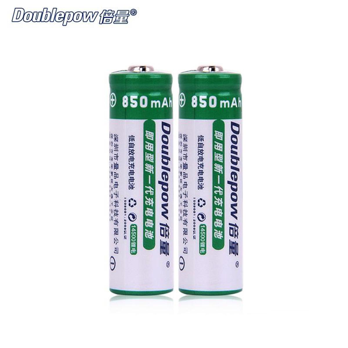 Picture of 3.7V 14500 Rechargeable Battery-850mAh, Doublepow- 2 pcs
