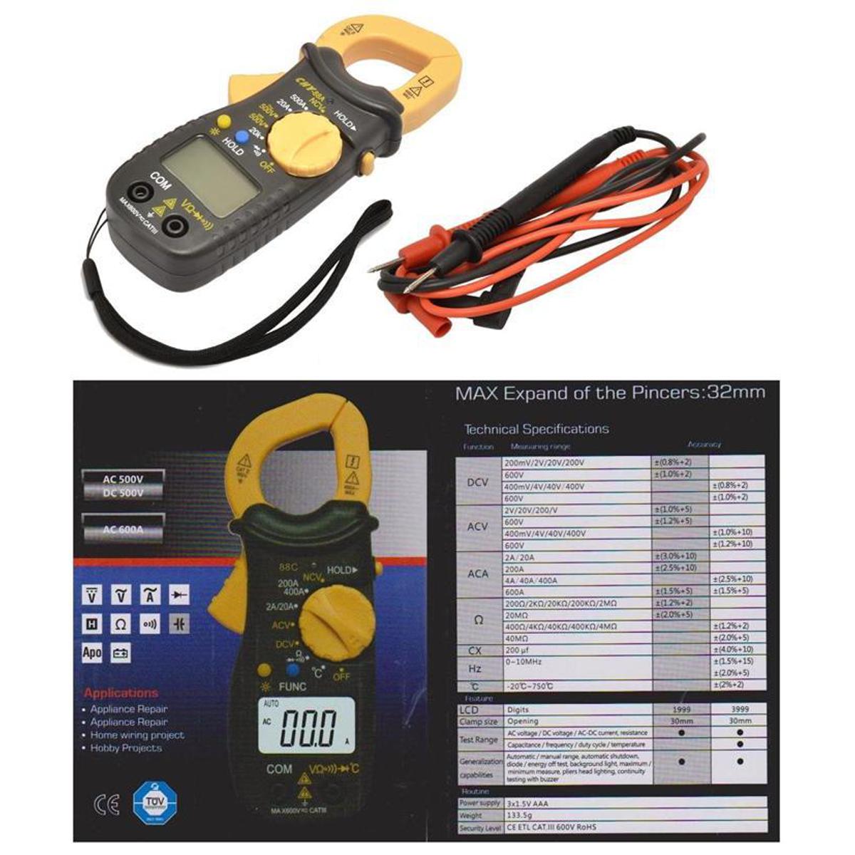 Picture of CHY-88C Digital Clamp Meter Multimeter Voltage with Current tester