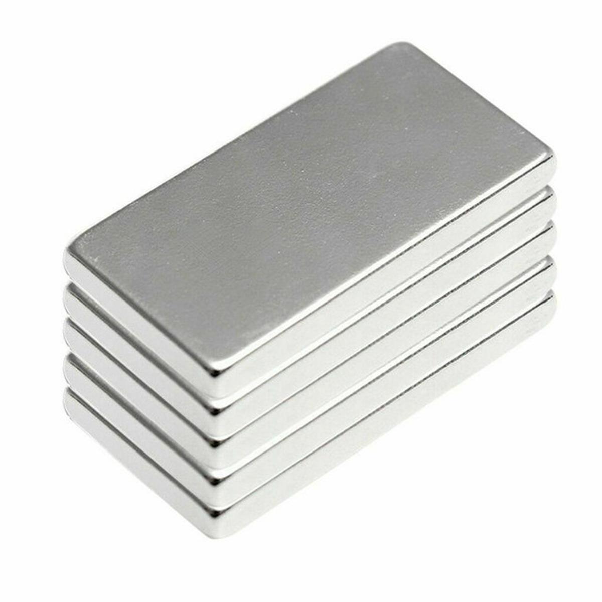 Picture of 5pcs N52 20x10x2mm Neodymium Block Magnet Super Strong Rare Earth Magnets Lot