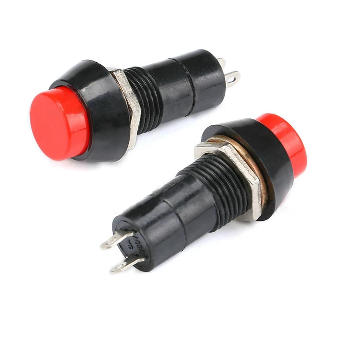 Picture of 2 Pin Plastic 12mm Push Button Latching Switch Self-Lock 3A 150V Red Picture of 2 Pin Plastic 12mm Push Button Latching Switch Self-Lock 3A 150V Red