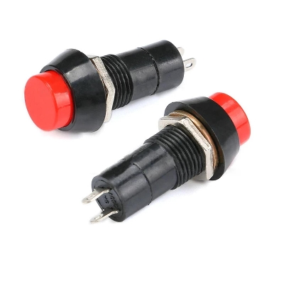 Picture of 2 Pin Plastic 12mm Push Button Latching Switch Self-Lock 3A 150V Red Picture of 2 Pin Plastic 12mm Push Button Latching Switch Self-Lock 3A 150V Red