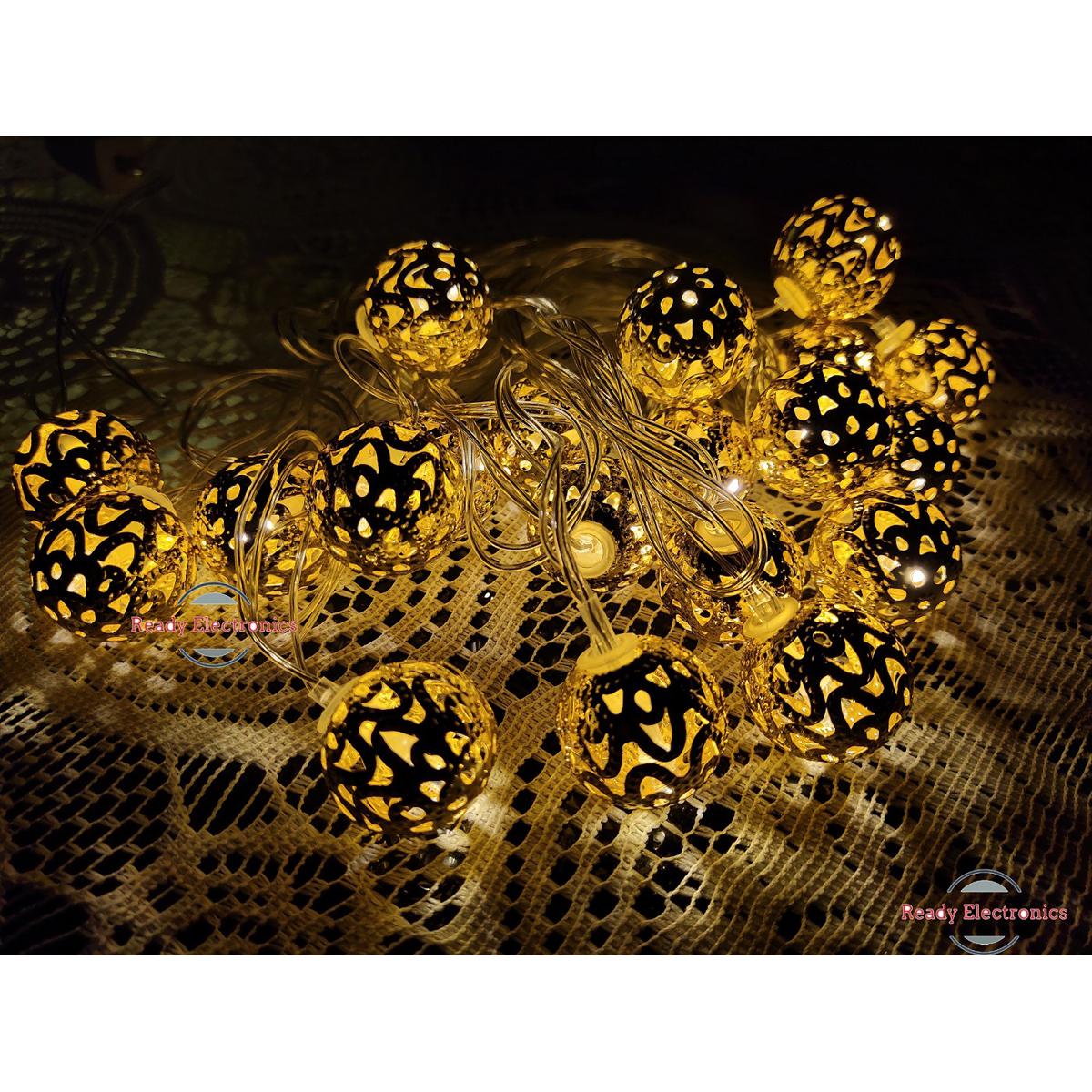 Picture of Fairy Decorative Lights- Round Shape - Golden, Decoration Light- 20 LED- 15 Feet