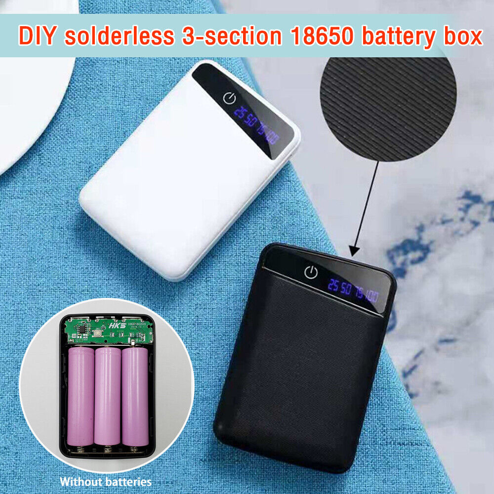 Picture of DIY Battery Charger Box for 3 x18650 Power Bank Battery Box Metal Body without battery