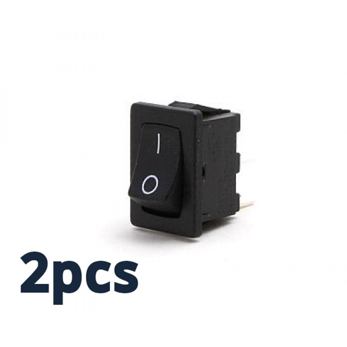 Picture of ON-OFF SWITCH- 250VAC/3A BLACK- 2pcs