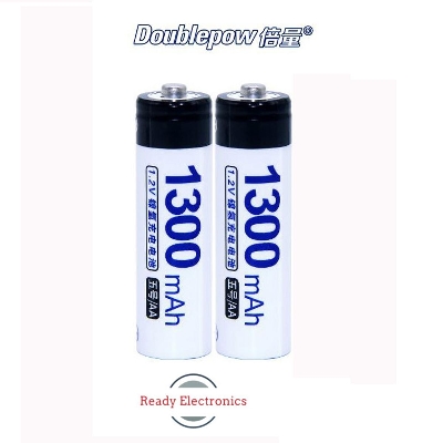 Picture of AA Battery, AA Batteries, 2 Pcs High Quality 1.2V Rechargeable Battery, 1300mAh, Real 1300mAh AA Battery- DoublePow Picture of AA Battery, AA Batteries, 2 Pcs High Quality 1.2V Rechargeable Battery, 1300mAh, Real 1300mAh AA Battery- DoublePow