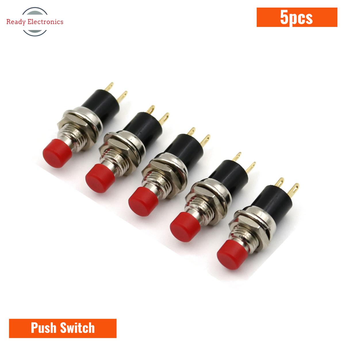 Picture of Push Switch 2pin, Red- 5pcs
