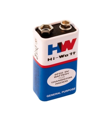 Picture of Universal 9V Block Heavy Duty Cell Battery 6F22 Stable Performance Used in Multimeter, Microphone, Clamp Meter, Game Pad and Toys