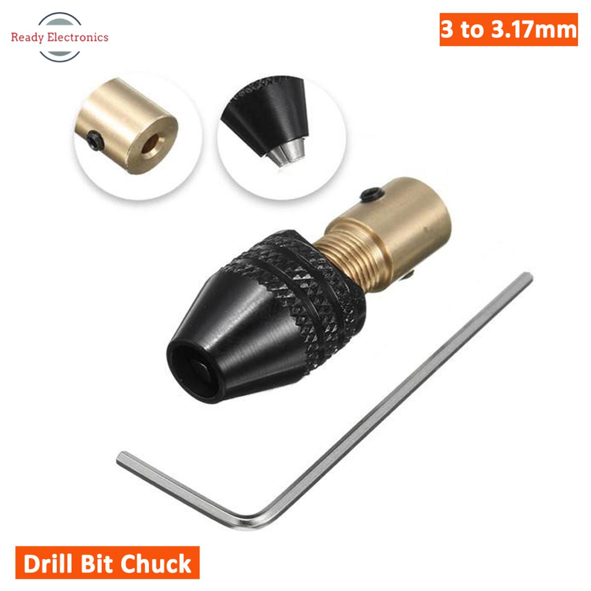 Picture of 3 to 3.17mm Shaft Supported Universal Mini Drill Bit Chuck for multiple use