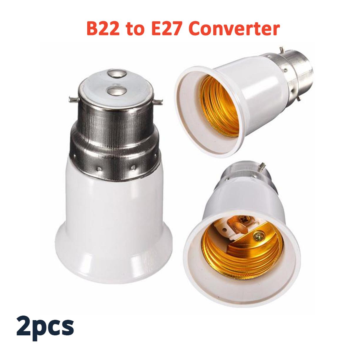 Picture of Bulb Base Socket Holder Converter- B22 To E27- 2pcs Picture of Bulb Base Socket Holder Converter- B22 To E27- 2pcs