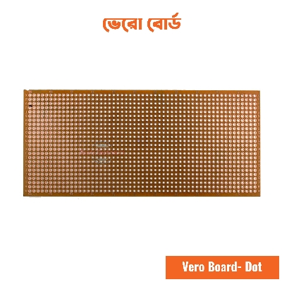 Picture of Vero Board - 6.5*14.5 cm, Dot System - Brown - Versatile Prototyping Platform for Electronics Projects