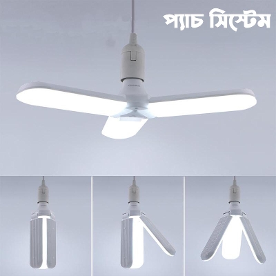 Picture of 45W E27 LED Bulb Super Bright Foldable Fan Blade Angle Adjustable Ceiling Lamp Home Energy Saving Lights Picture of 45W E27 LED Bulb Super Bright Foldable Fan Blade Angle Adjustable Ceiling Lamp Home Energy Saving Lights