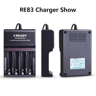 Picture of Efficient Charging Made Smart: READY RE83 4-Slot USB Intelligent Quick Battery Charger for 1.2V Size AA AAA Batteries Picture of Efficient Charging Made Smart: READY RE83 4-Slot USB Intelligent Quick Battery Charger for 1.2V Size AA AAA Batteries