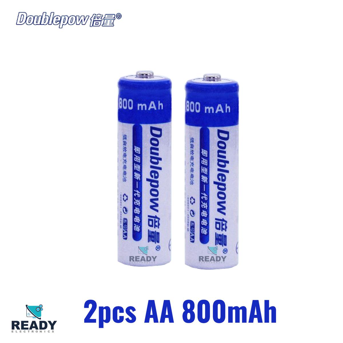 Picture of AA Batteries, 2 Pcs 1.2V Rechargeable Battery, 800mAh