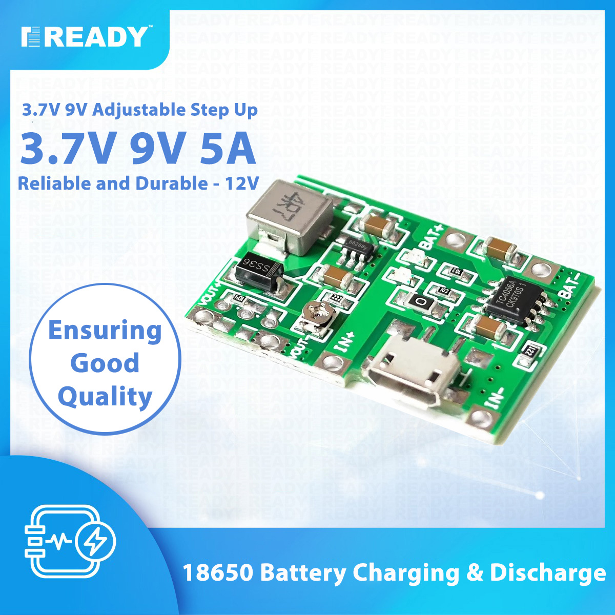 Picture of High Quality - 3.7V 9V 5A Adjustable Step Up 18650 Lithium Battery Charging and Discharge Integrated Module - Reliable and Durable - battery 12v Picture of High Quality - 3.7V 9V 5A Adjustable Step Up 18650 Lithium Battery Charging and Discharge Integrated Module - Reliable and Durable - battery 12v