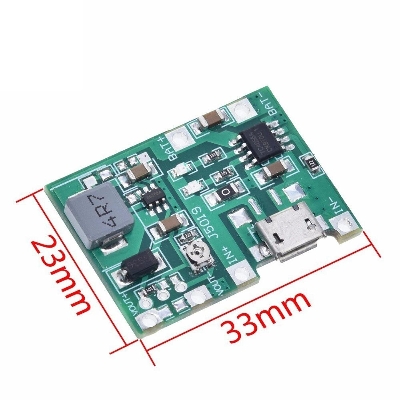 thumbnail image 2 of 5-Pack 18650 Li-ion Battery Charger Board – DC 3.7V 4.2V Step Up Boost Module – Max 2A 2 of 5