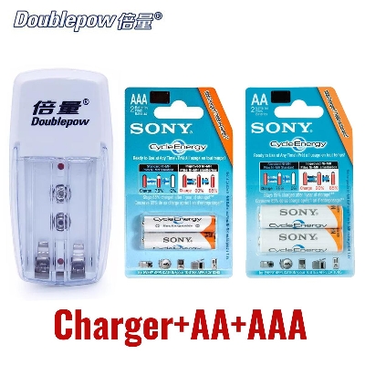 Picture of Doublepow Battery Charger (AA + AAA) with 4 Pcs AA & AAA Battery Picture of Doublepow Battery Charger (AA + AAA) with 4 Pcs AA & AAA Battery