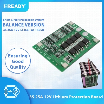 Picture of Advanced 3S 25A 12V Li-ion 18650 Lithium Protection Board: BMS PCB Guards Against Short Circuit - Secure Purchase for E-commerce Picture of Advanced 3S 25A 12V Li-ion 18650 Lithium Protection Board: BMS PCB Guards Against Short Circuit - Secure Purchase for E-commerce