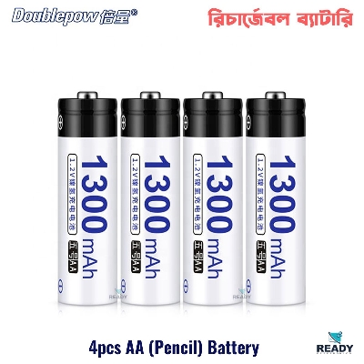 Picture of Doublepow 1300mAh Ni-MH 1.2v AA Rechargeable Battery- 4pcs Picture of Doublepow 1300mAh Ni-MH 1.2v AA Rechargeable Battery- 4pcs