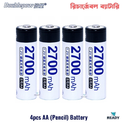 Picture of Doublepow AA Rechargeable Battery 2700mAh Ni-MH 1.2v AA Rechargeable Battery- 4pcs Picture of Doublepow AA Rechargeable Battery 2700mAh Ni-MH 1.2v AA Rechargeable Battery- 4pcs