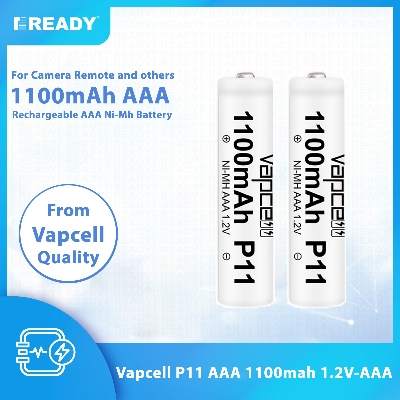 Picture of AAA Rechargeable Battery, Vapcell AAA Ni-Mh Battery 1.2V AAA NiMh Rechargeable Battery with 1200 Cycle for Flashlight Headlamp Camera- 2pcs