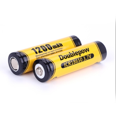 Picture of 3.7v 18650 1200mah 18650 Flashlight Battery- Doublepow 2pcs